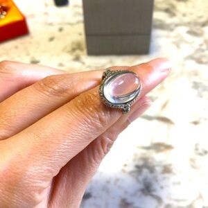 Brand new big rose quartz rings